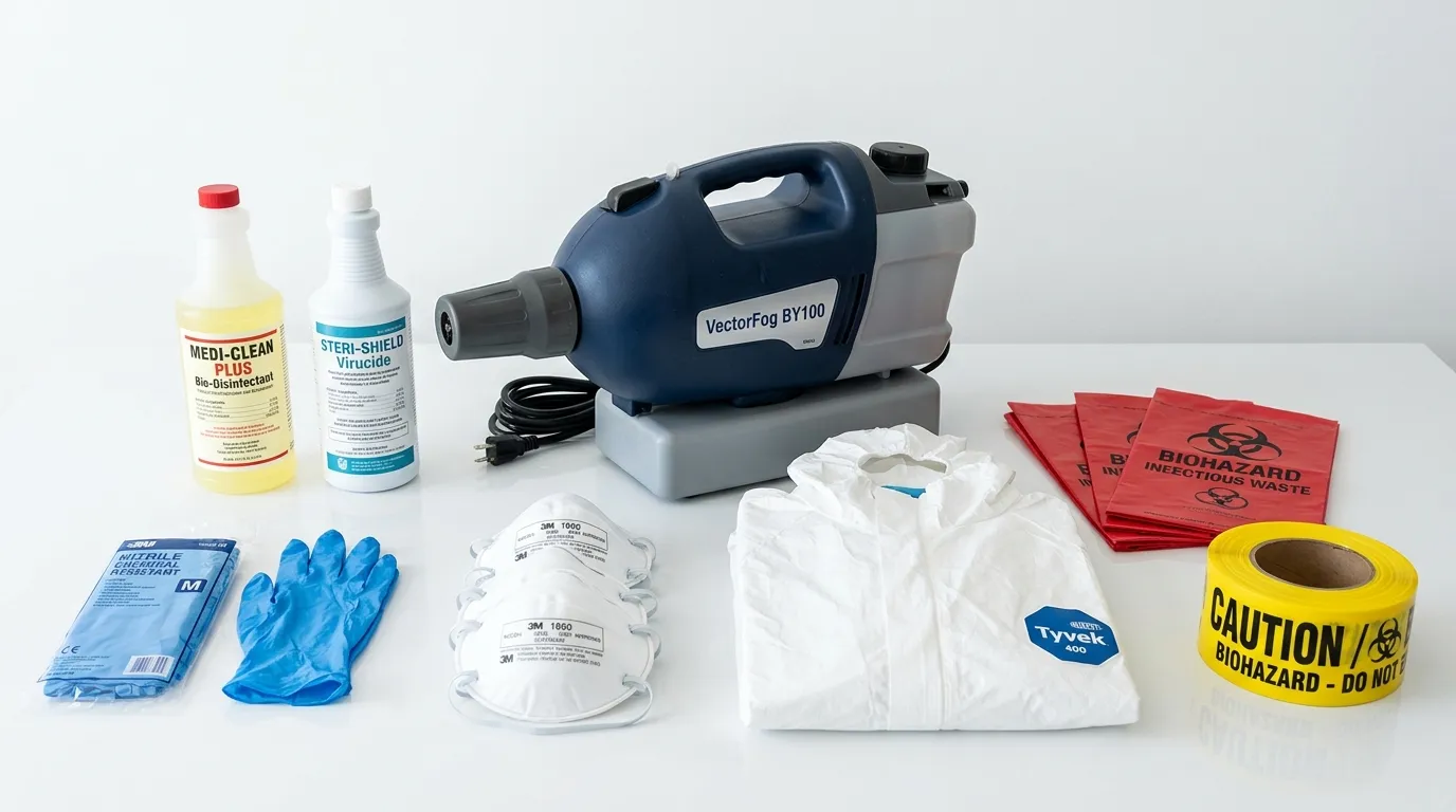 Professional biohazard remediation crew working in Saugus